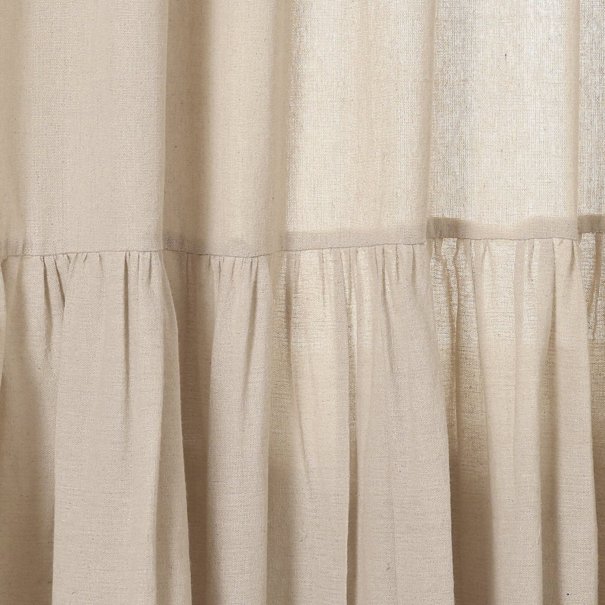 Farmhouse Faux Linen Tab Top Window Curtain Panel - Image 8
