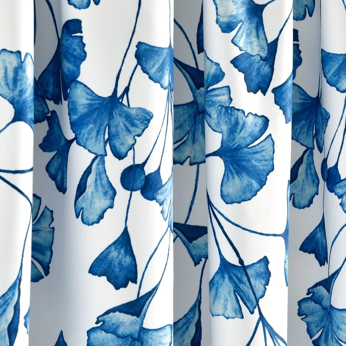 Farmhouse Ginkgo Leaf Light Filtering Window Curtain Panel Set - Image 3