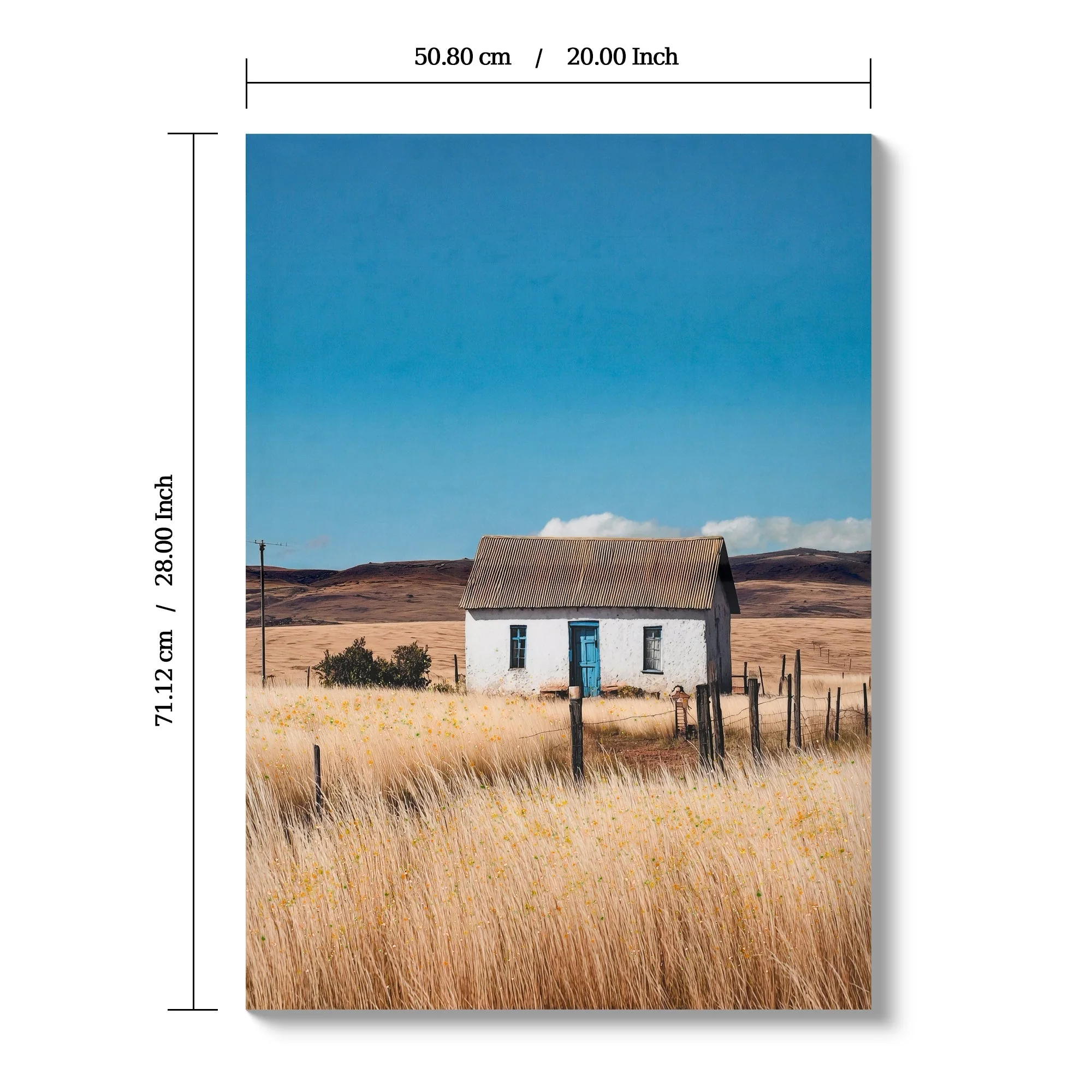 Farmhouse House Wall Art Canvas Print - Image 3