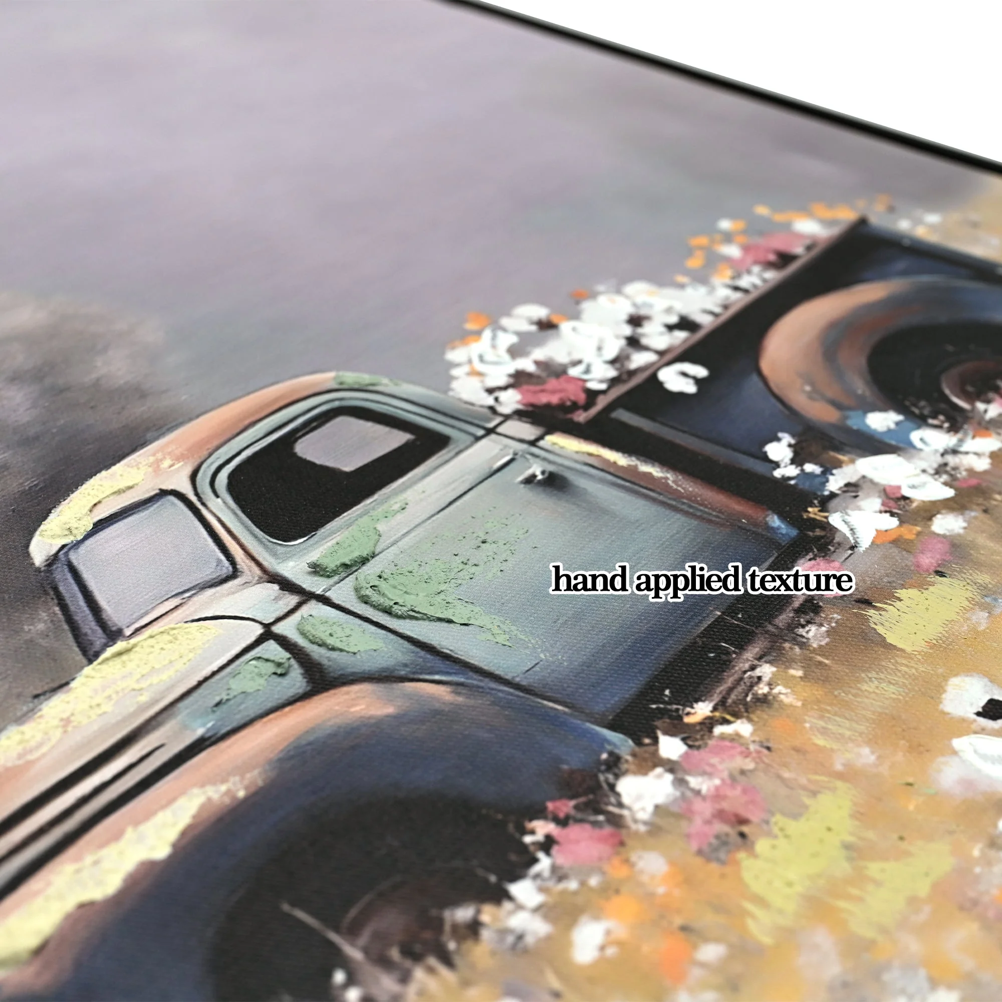 Farmhouse Old Truck Canvas Wall Art, 24x24 Inches - Image 5