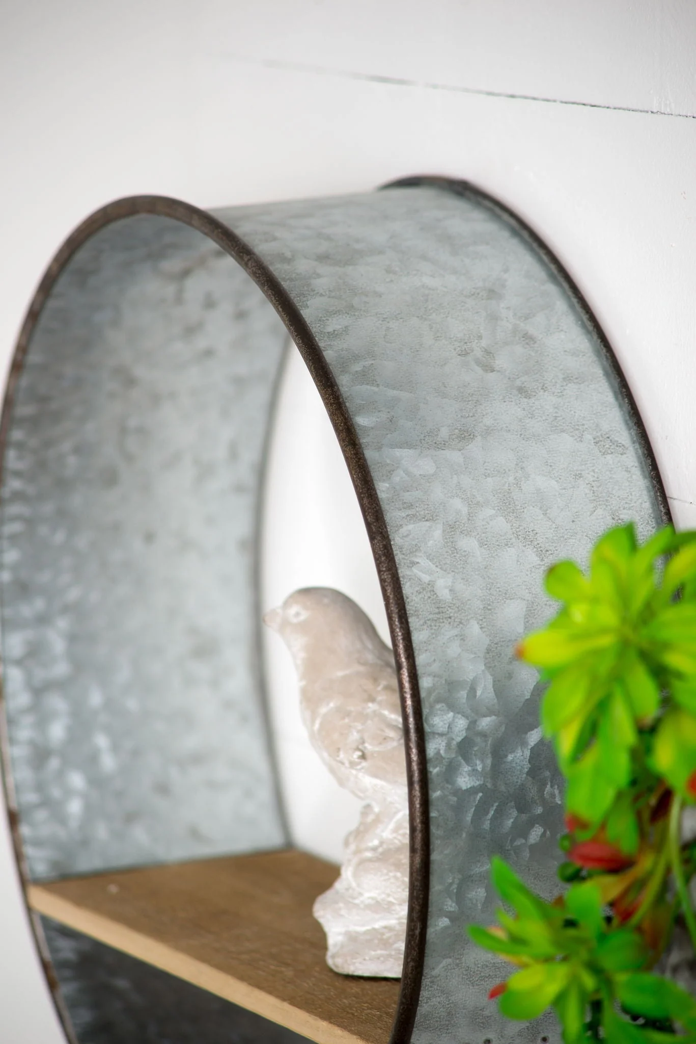 Farmhouse Round Metal Wall Planter (Set of 5) - Gray - Image 7