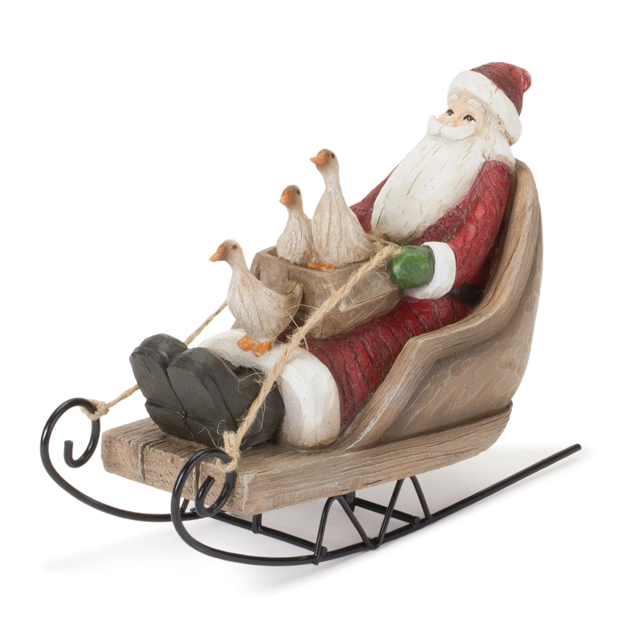 Farmhouse Santa on Sled Figurine (Set of 2) - Image 2