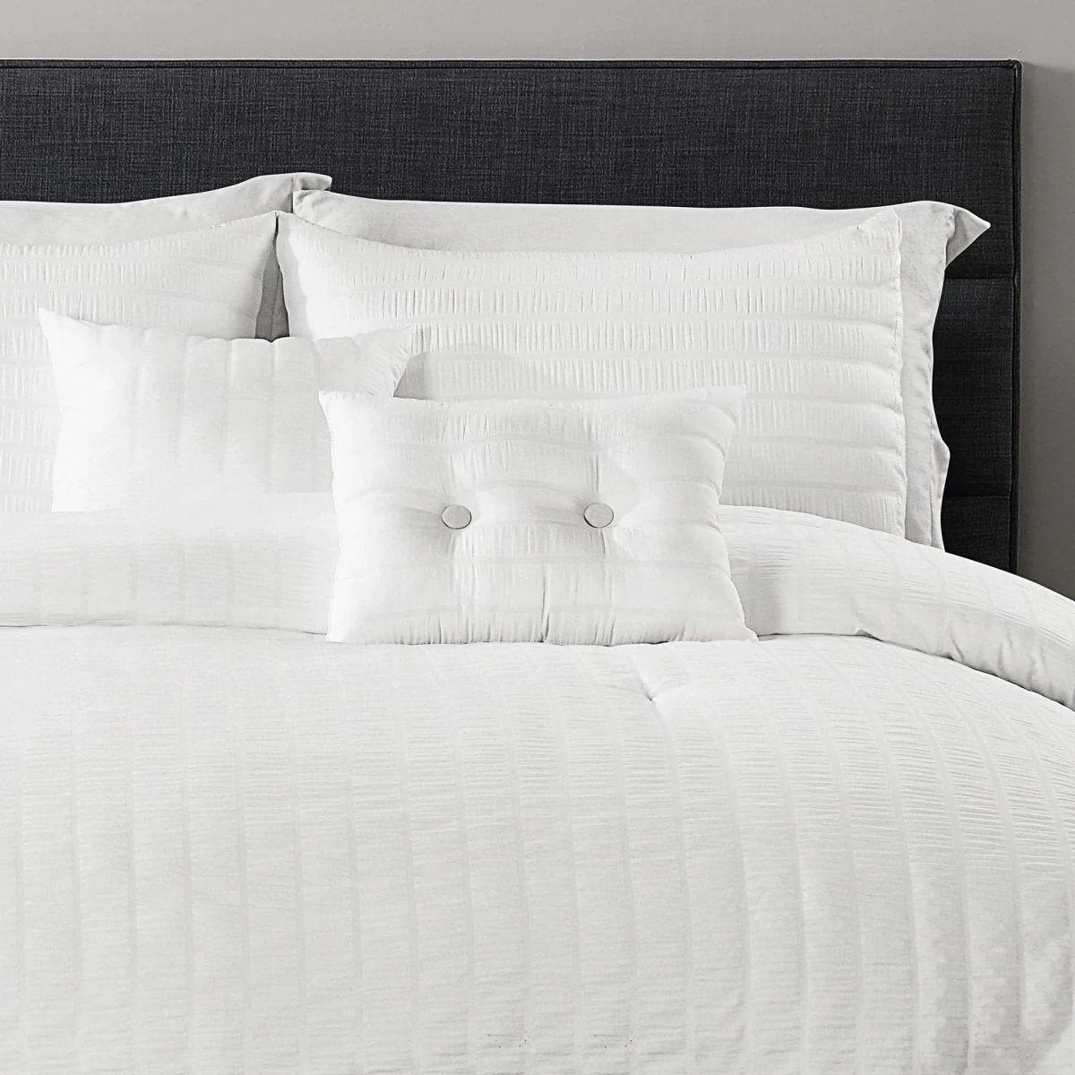 Farmhouse Seersucker 5 Piece Comforter Set - Image 3
