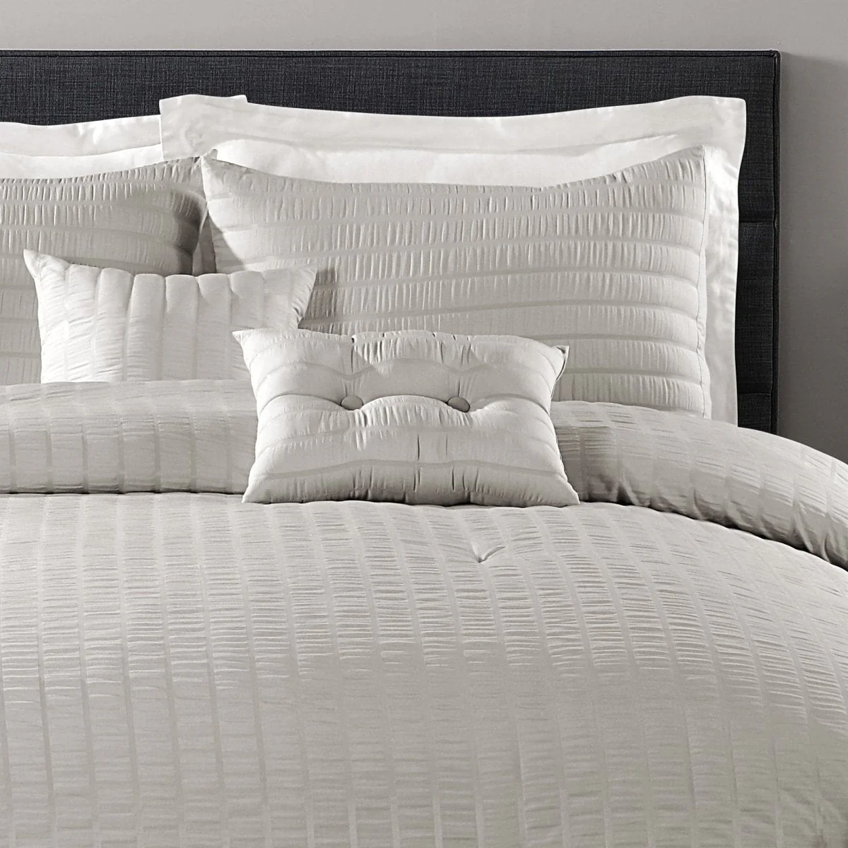 Farmhouse Seersucker 5 Piece Comforter Set - Image 4