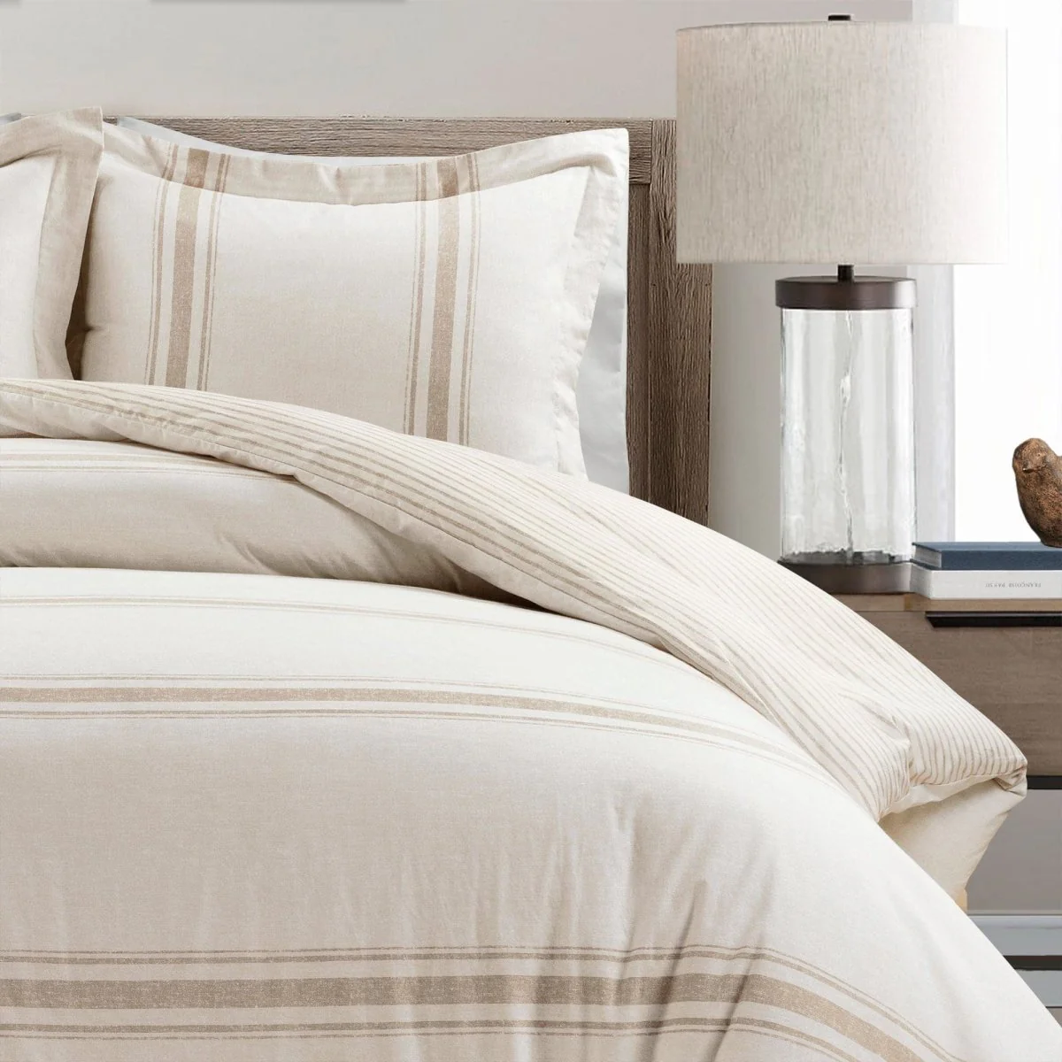 Farmhouse Stripe 100% Cotton Duvet Cover Set - Image 17