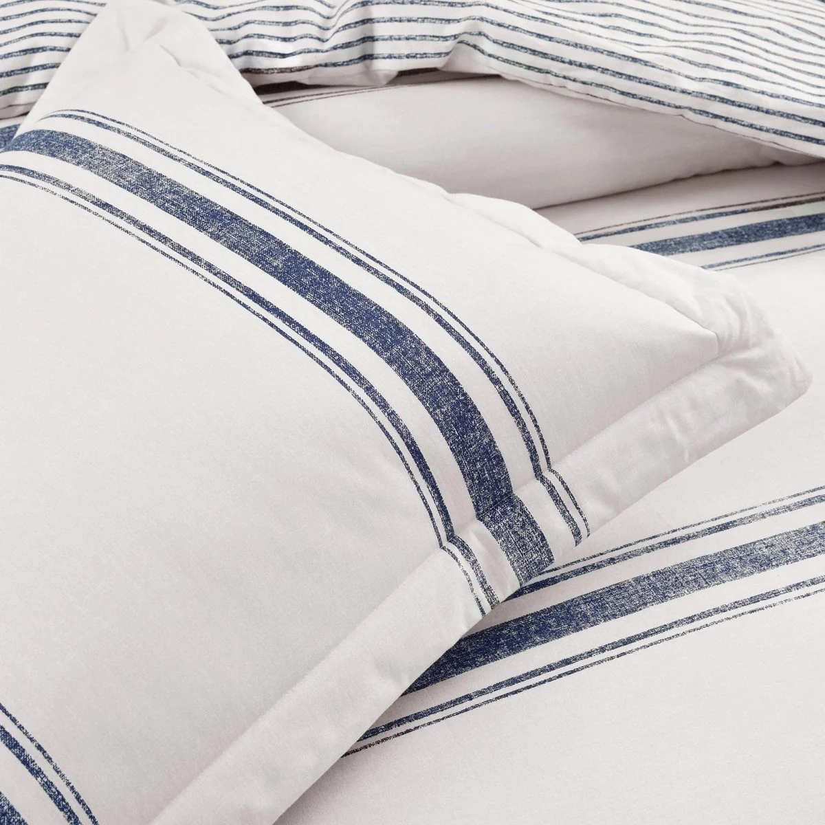 Farmhouse Stripe 100% Cotton Duvet Cover Set - Image 26