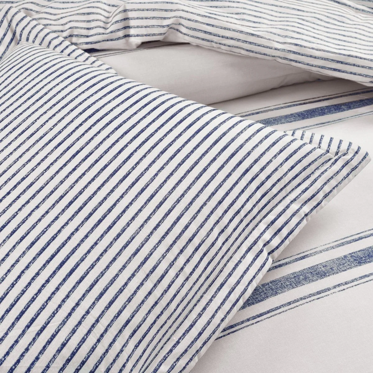 Farmhouse Stripe 100% Cotton Duvet Cover Set - Image 27