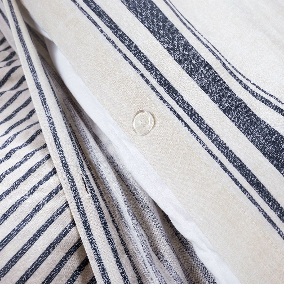 Farmhouse Stripe 100% Cotton Duvet Cover Set - Image 29