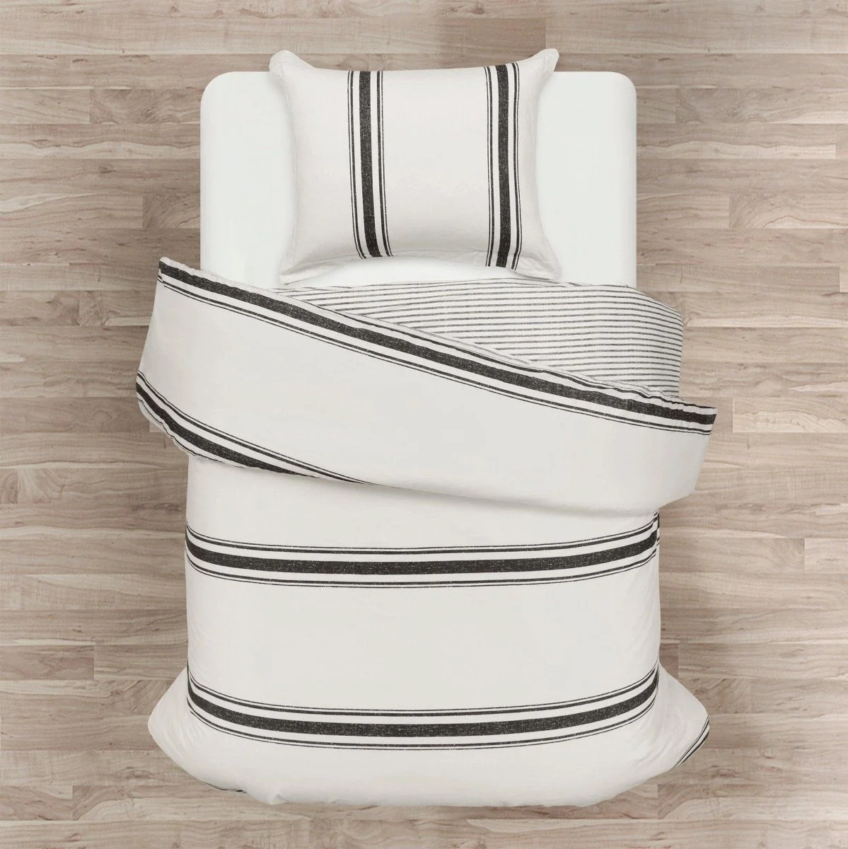 Farmhouse Stripe 100% Cotton Duvet Cover Set - Image 32