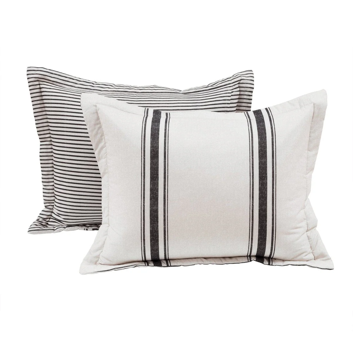 Farmhouse Stripe 100% Cotton Duvet Cover Set - Image 38