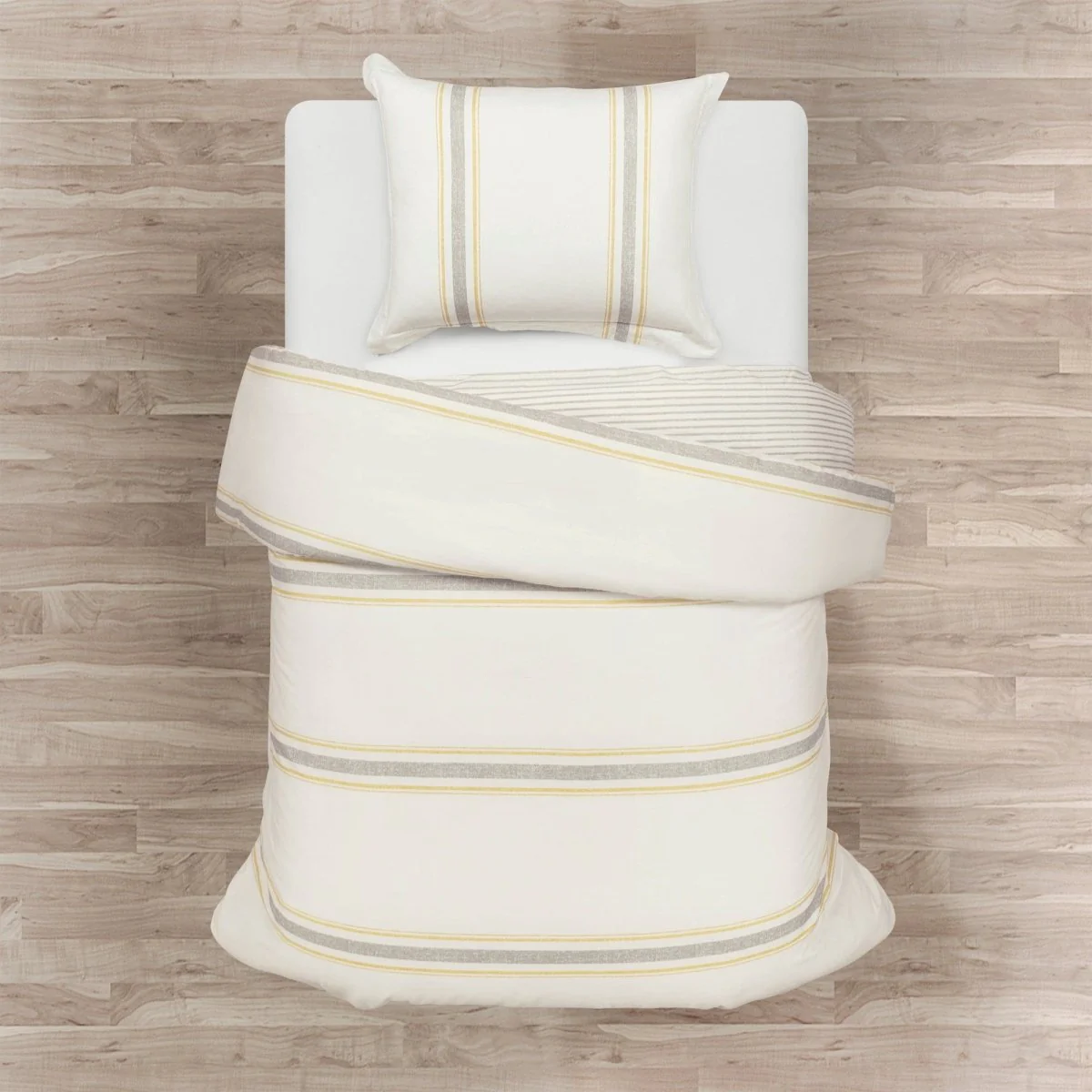 Farmhouse Stripe 100% Cotton Duvet Cover Set - Image 41