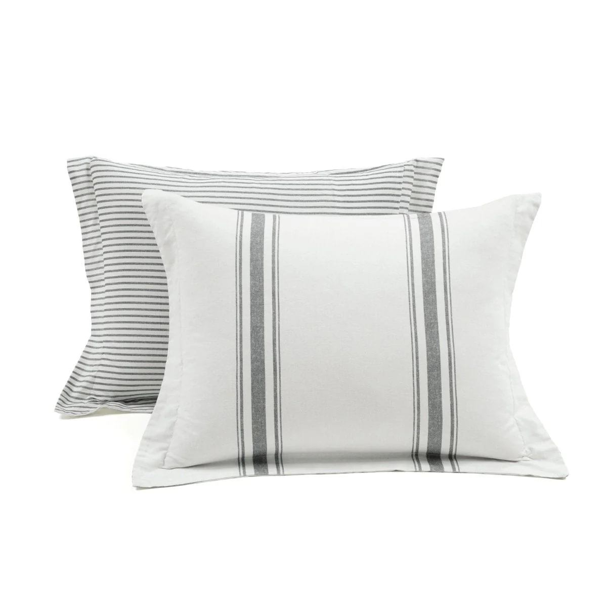 Farmhouse Stripe 100% Cotton Duvet Cover Set - Image 57