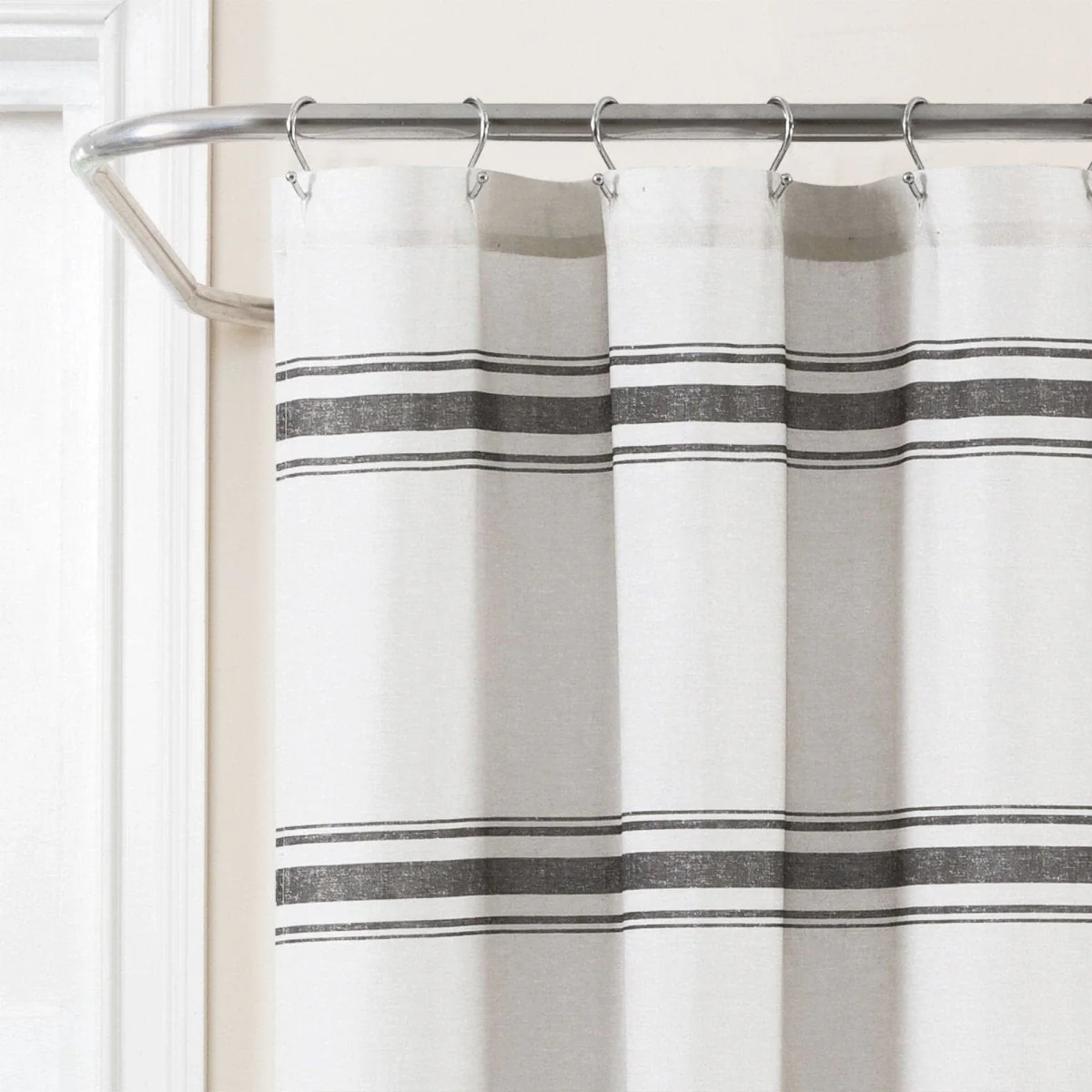 Farmhouse Stripe 100% Cotton Shower Curtain - Image 18