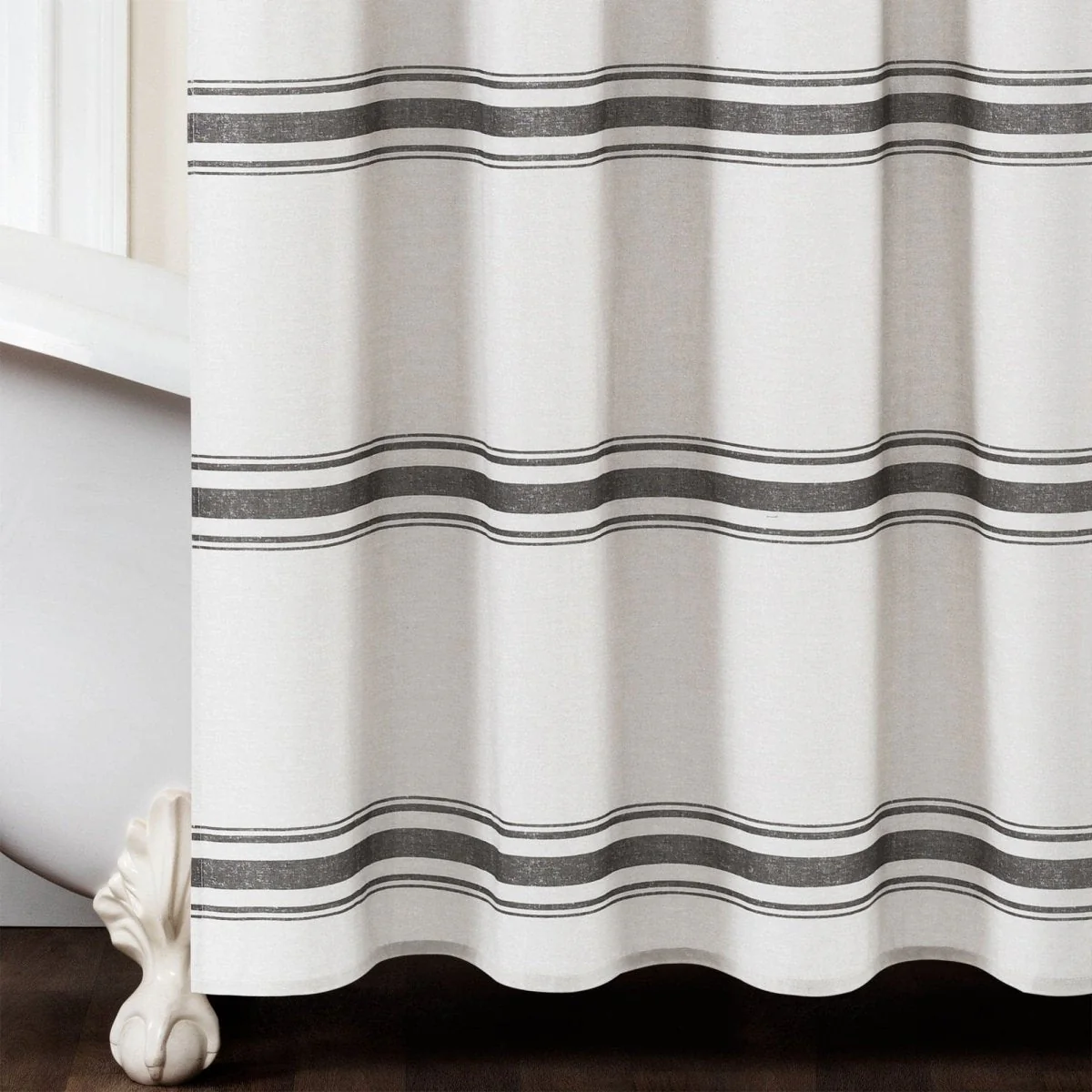 Farmhouse Stripe 100% Cotton Shower Curtain - Image 20