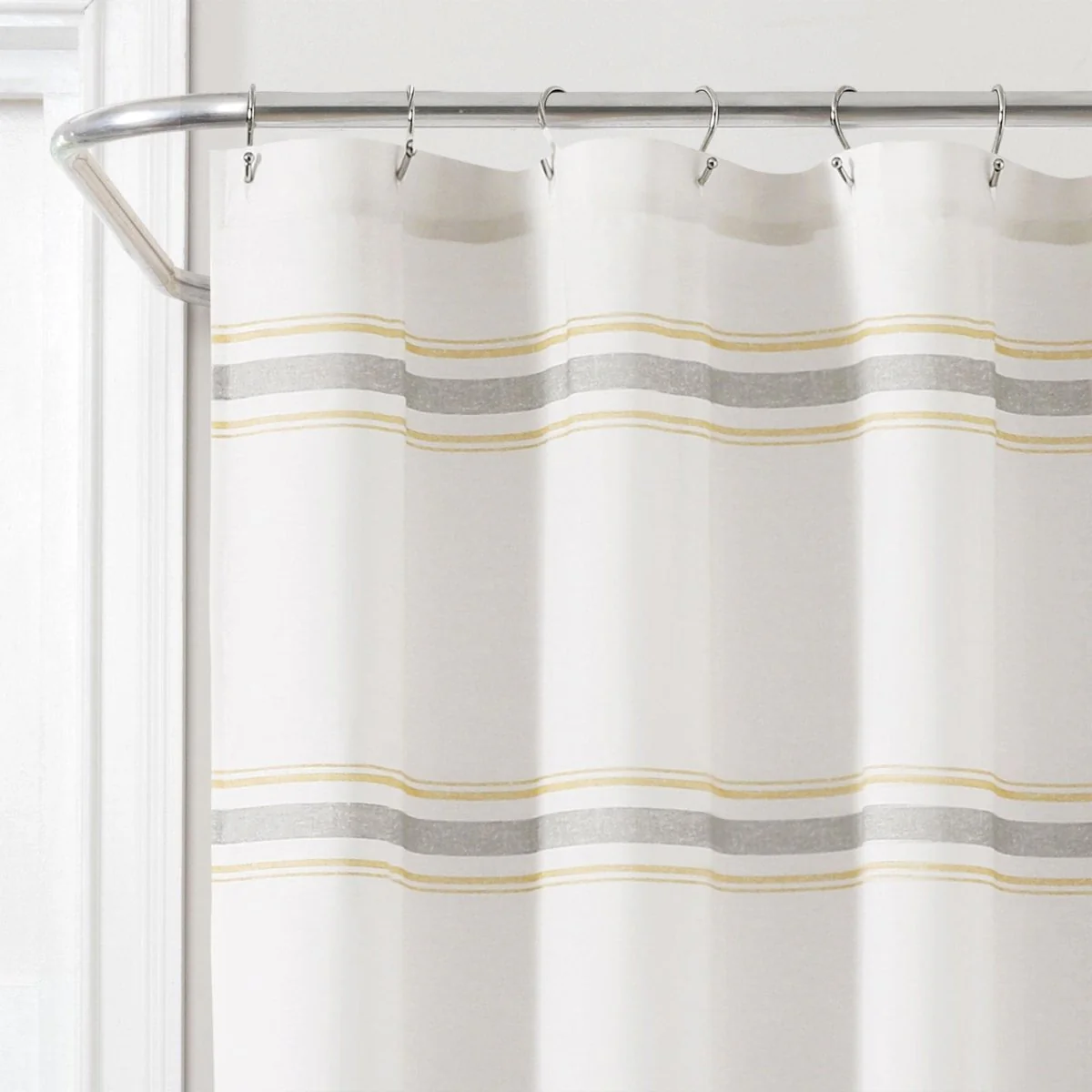 Farmhouse Stripe 100% Cotton Shower Curtain - Image 24