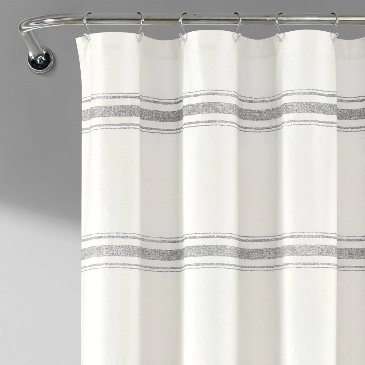 Farmhouse Stripe 100% Cotton Shower Curtain - Image 30