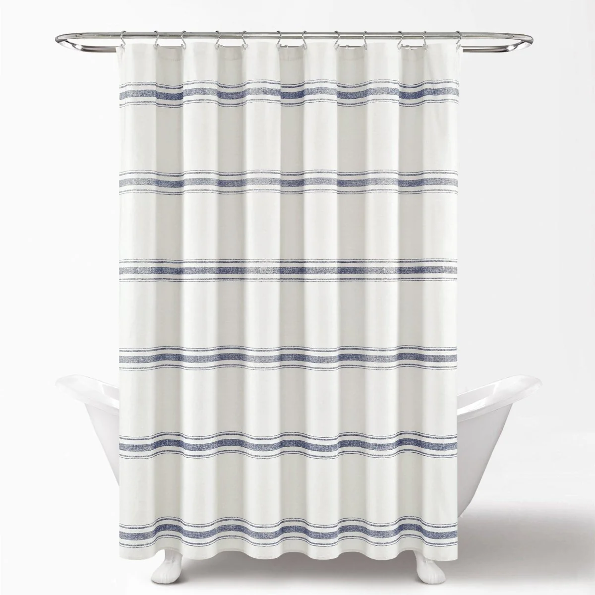 Farmhouse Stripe 100% Cotton Shower Curtain - Image 7
