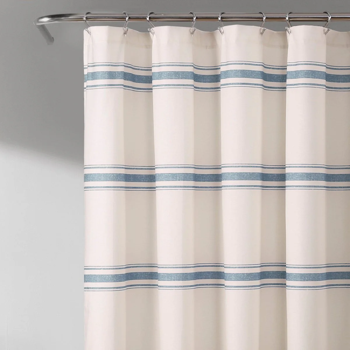 Farmhouse Stripe 100% Cotton Shower Curtain - Image 9