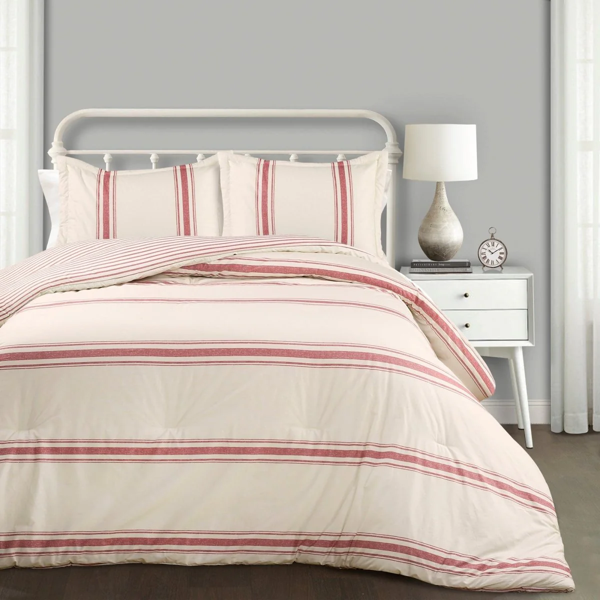 Farmhouse Stripe Reversible Comforter Set - Image 19