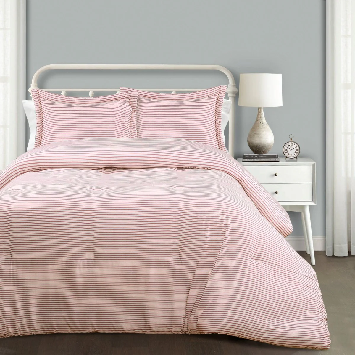 Farmhouse Stripe Reversible Comforter Set - Image 20