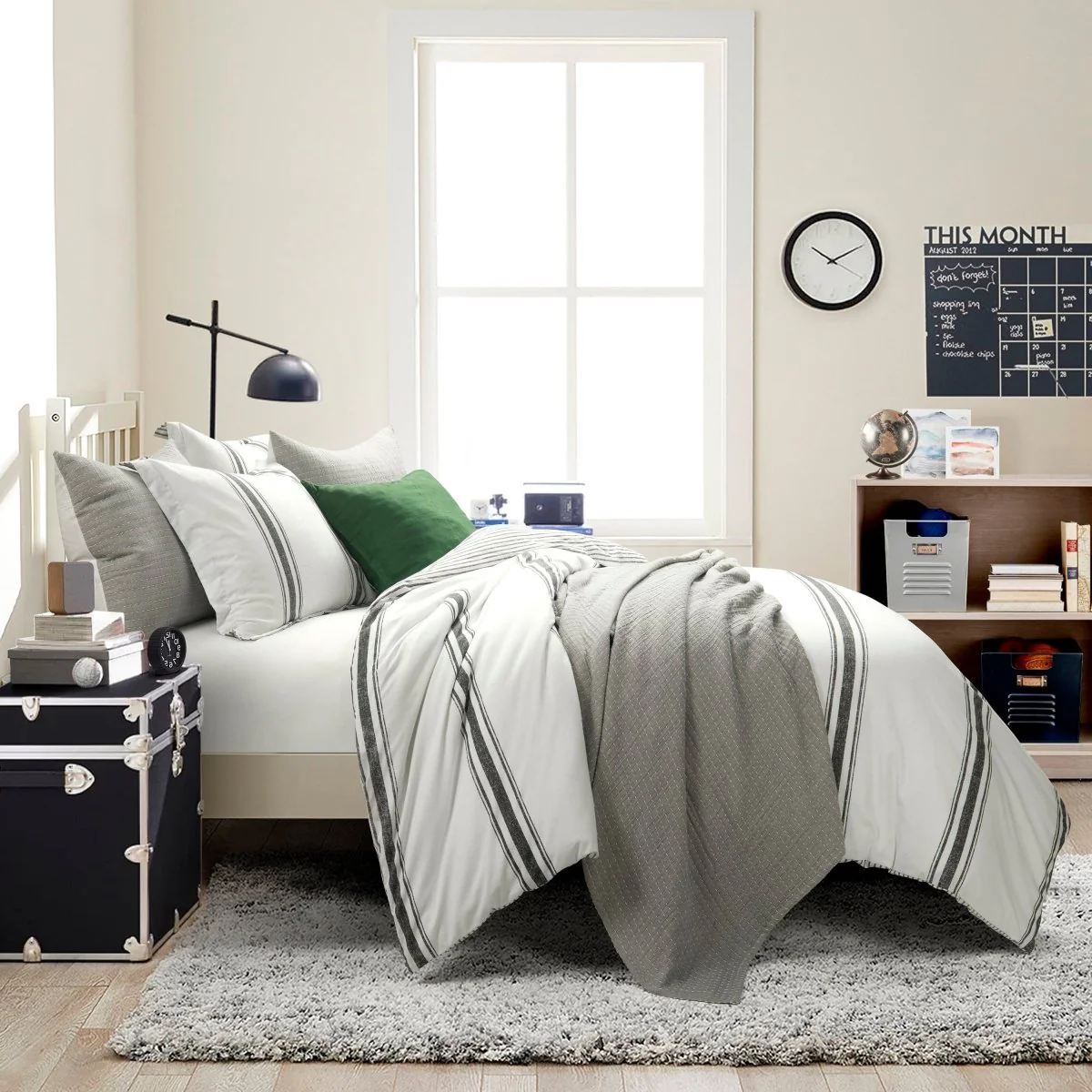 Farmhouse Stripe Reversible Comforter Set - Image 47