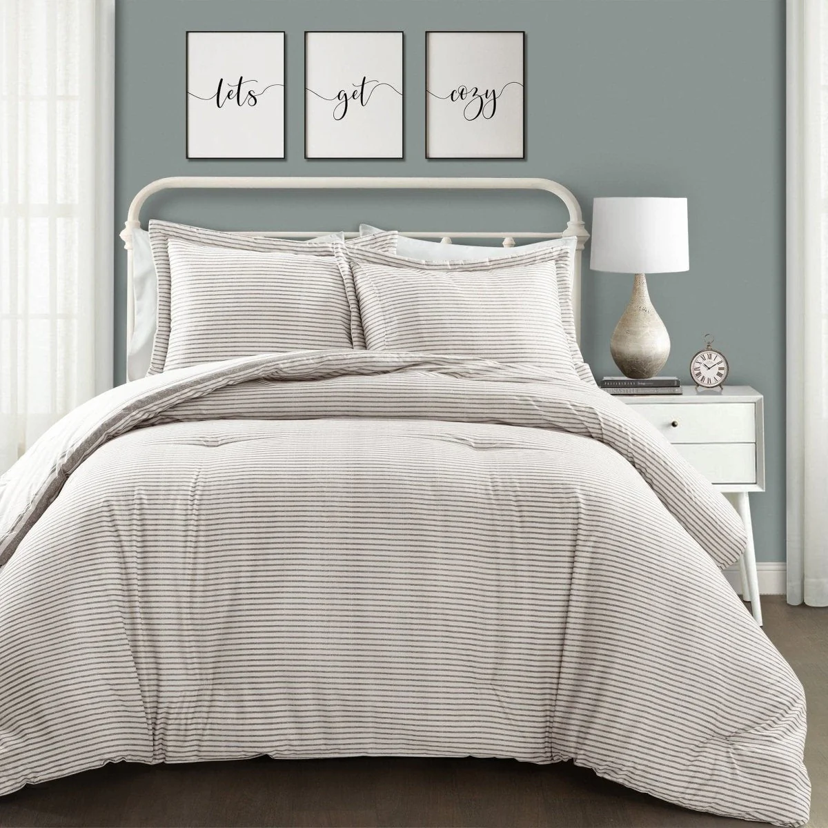 Farmhouse Stripe Reversible Comforter Set - Image 7
