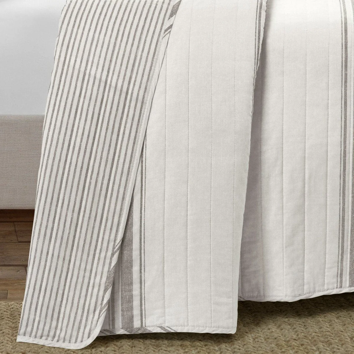 Farmhouse Stripe Reversible Cotton Quilt Set - Image 14