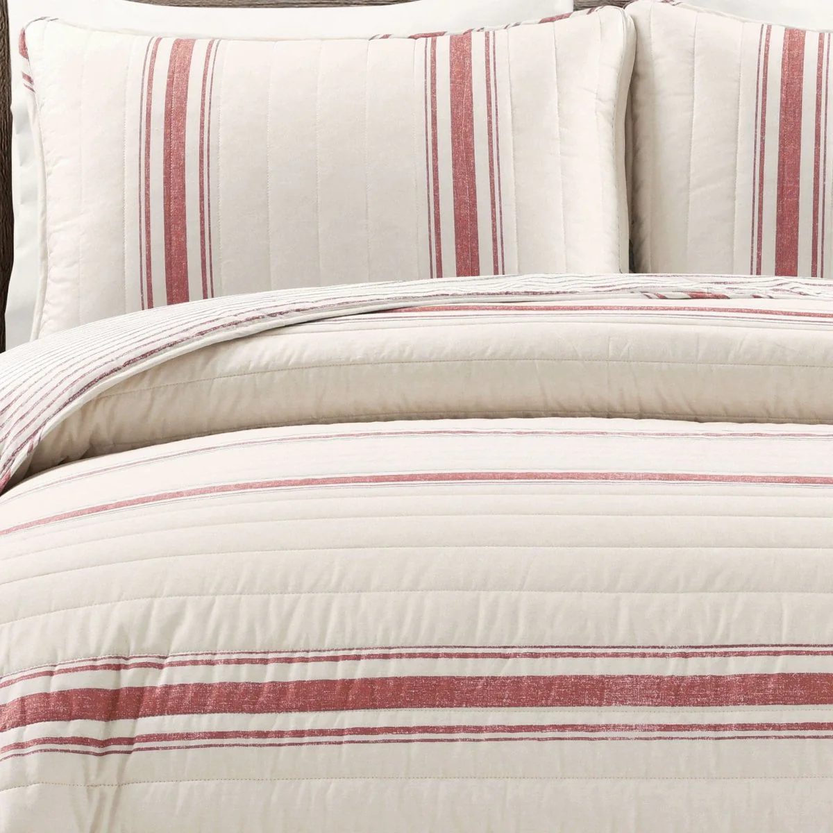 Farmhouse Stripe Reversible Cotton Quilt Set - Image 19
