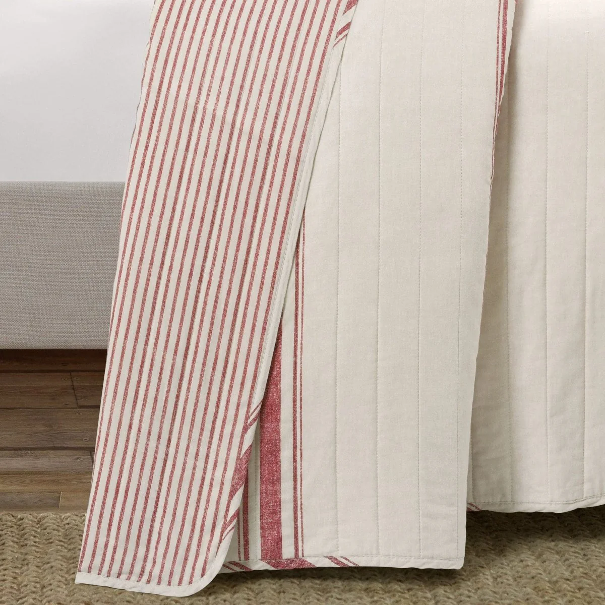 Farmhouse Stripe Reversible Cotton Quilt Set - Image 20