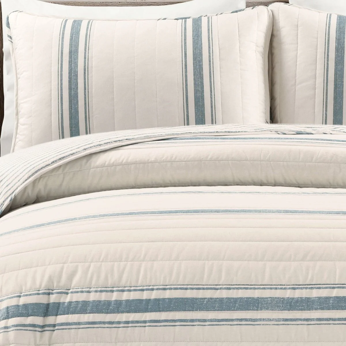 Farmhouse Stripe Reversible Cotton Quilt Set - Image 28