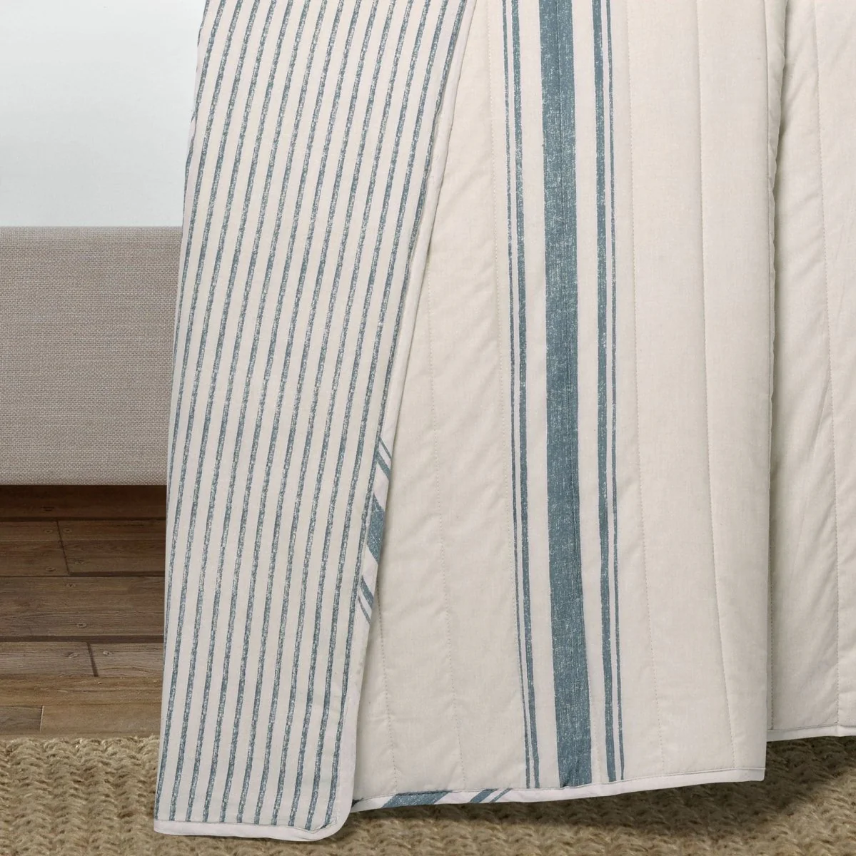 Farmhouse Stripe Reversible Cotton Quilt Set - Image 29