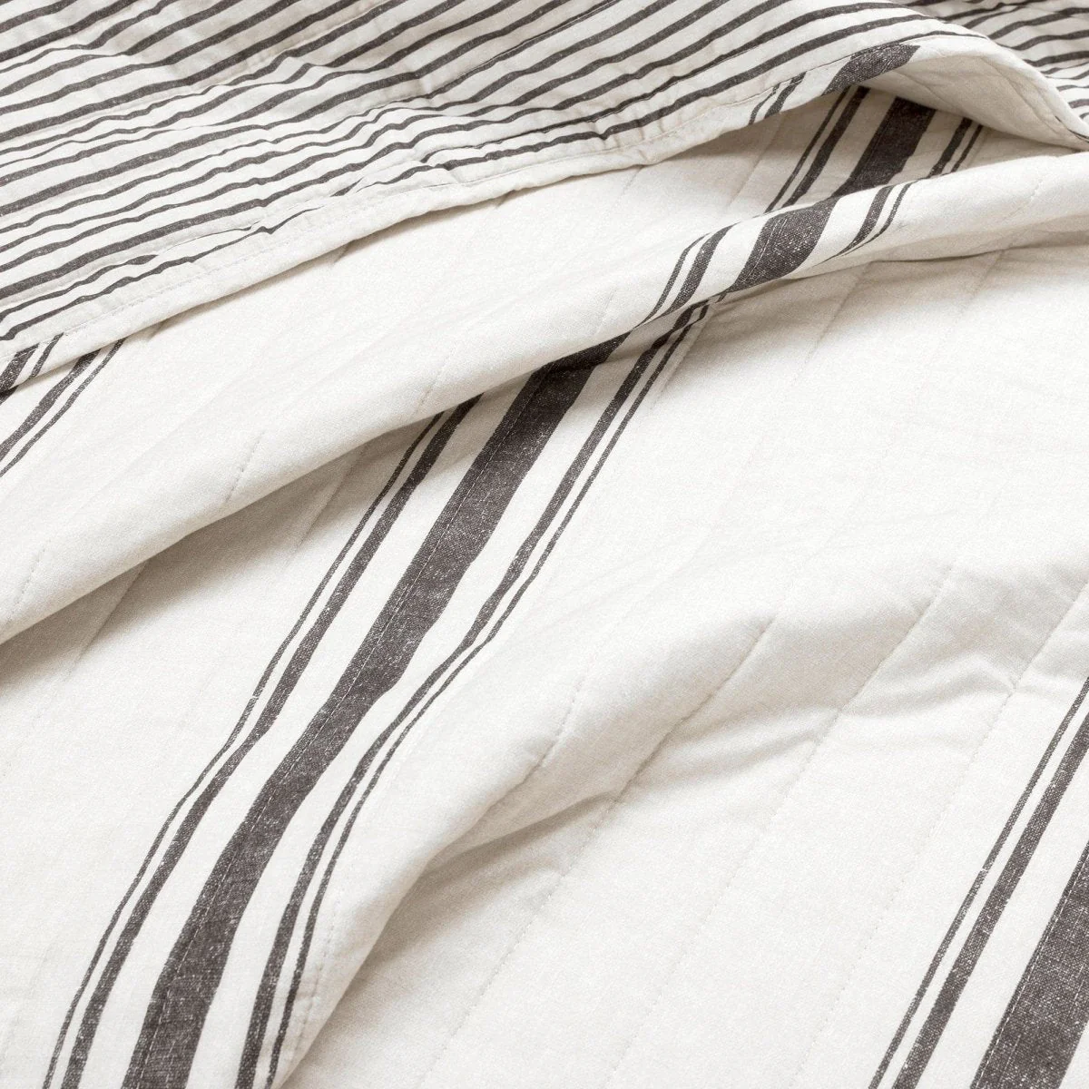 Farmhouse Stripe Reversible Cotton Quilt Set - Image 44