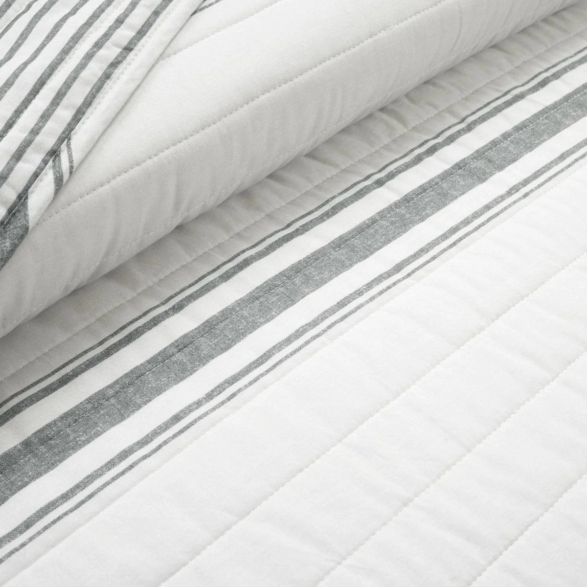Farmhouse Stripe Reversible Cotton Quilt Set - Image 63
