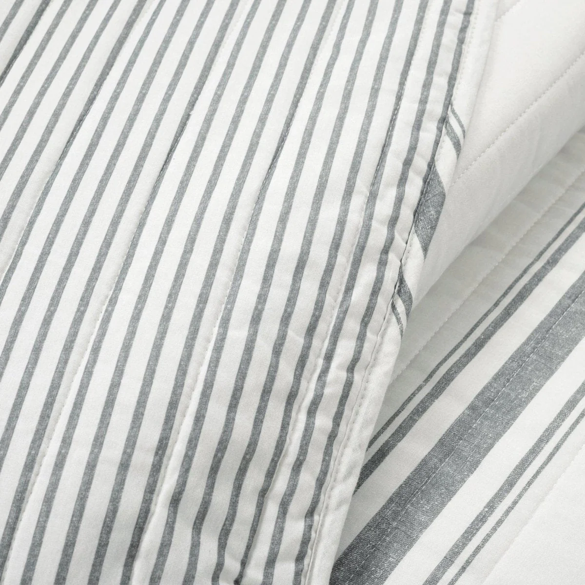 Farmhouse Stripe Reversible Cotton Quilt Set - Image 64