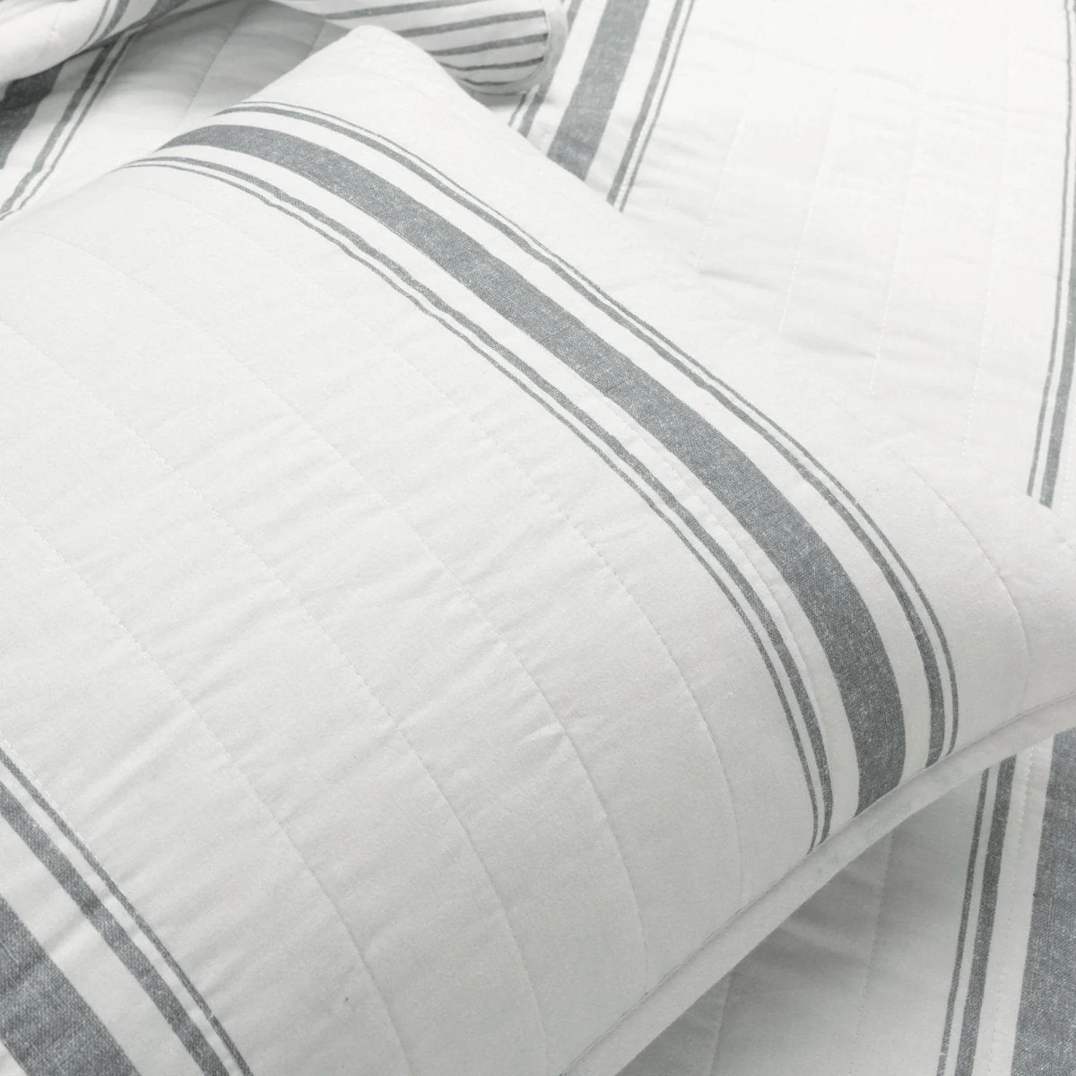 Farmhouse Stripe Reversible Cotton Quilt Set - Image 65