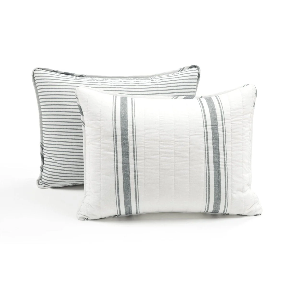 Farmhouse Stripe Reversible Cotton Quilt Set - Image 67