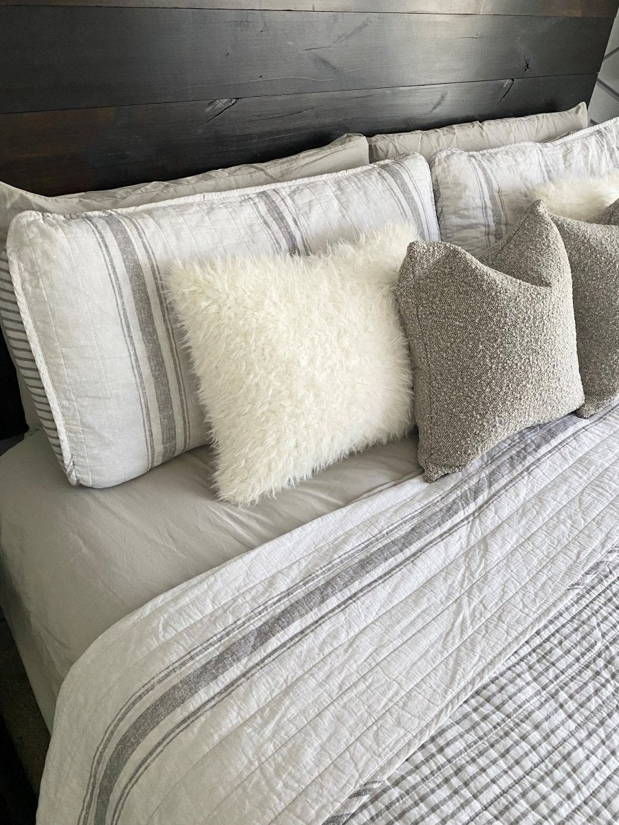 Farmhouse Stripe Reversible Cotton Quilt Set - Image 73