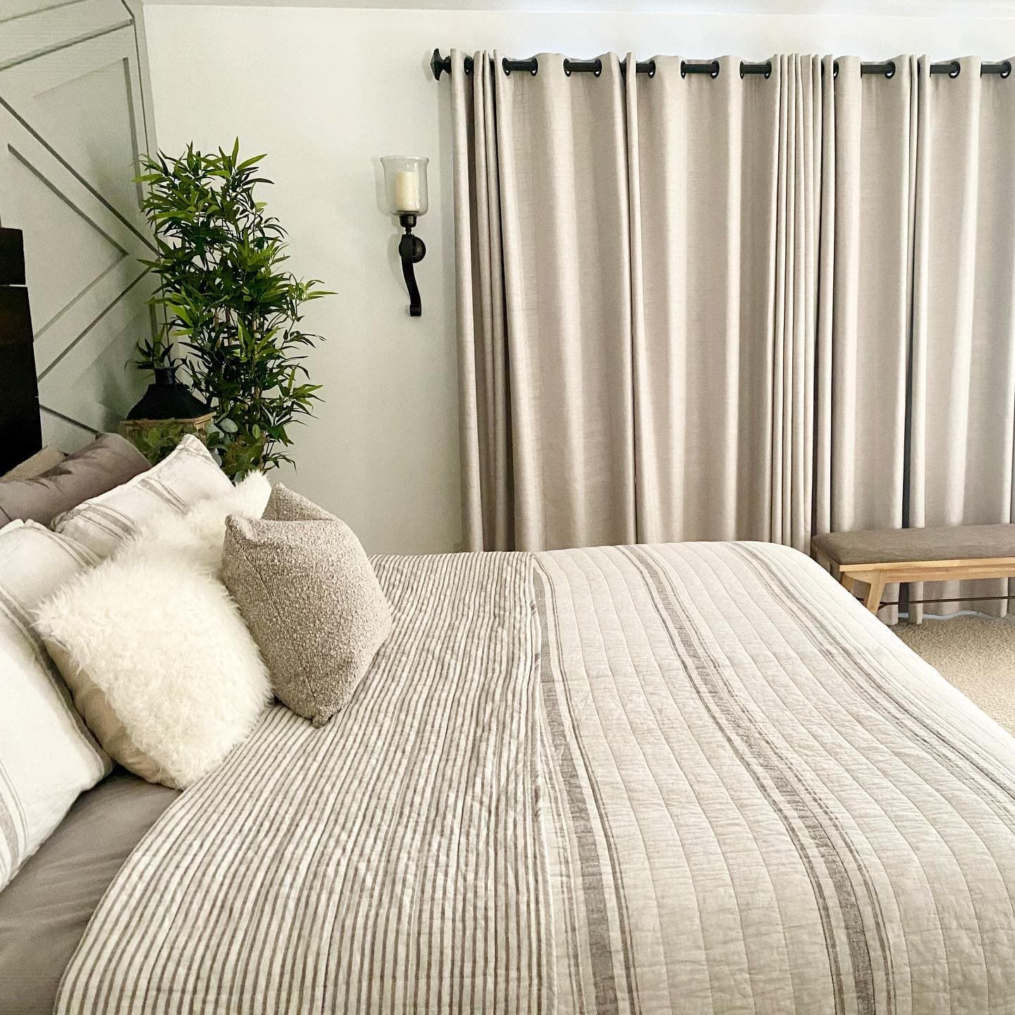 Farmhouse Stripe Reversible Cotton Quilt Set - Image 76