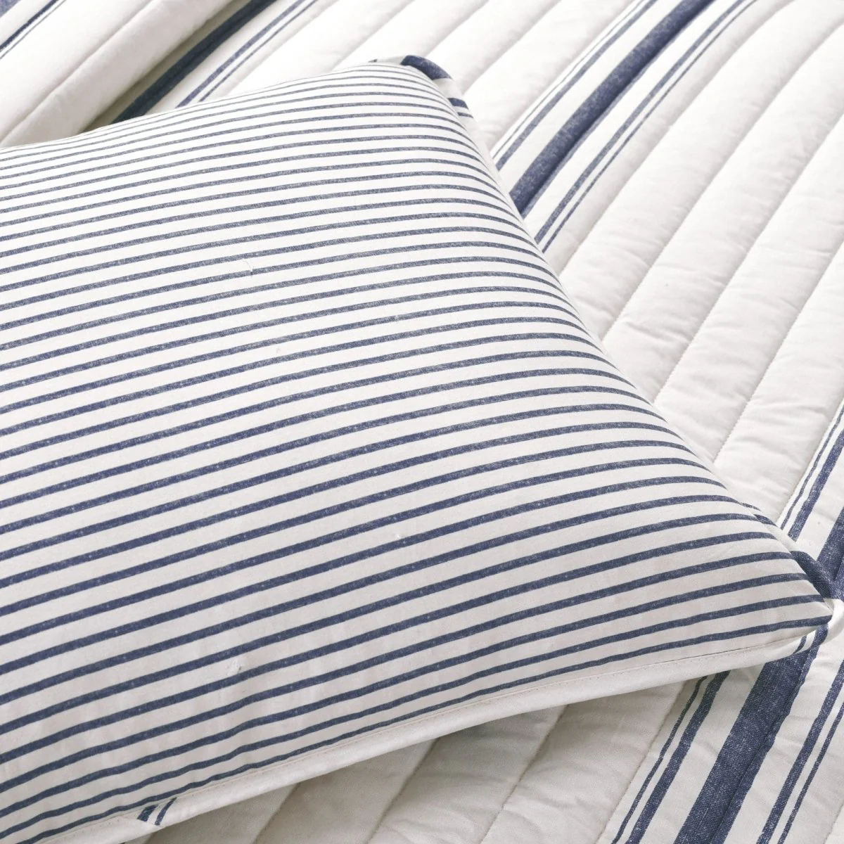 Farmhouse Stripe Reversible Cotton Quilt Set - Image 8