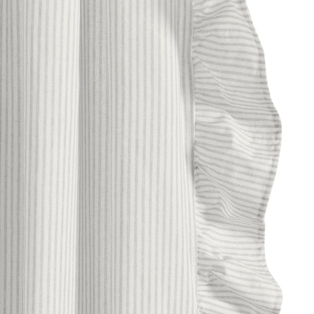 Farmhouse Stripe Reyna Ruffle Window Curtain Panel Set - Image 12