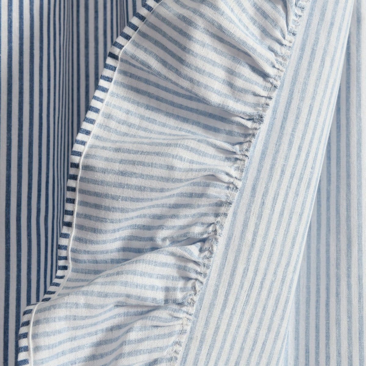 Farmhouse Stripe Reyna Ruffle Window Curtain Panel Set - Image 8