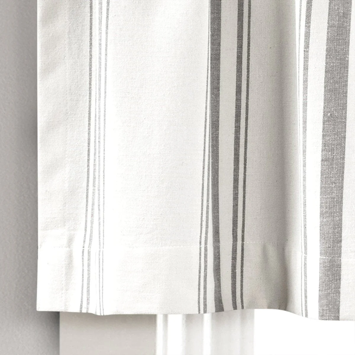 Farmhouse Stripe Yarn Dyed Recycled Cotton Blend Valance - Image 11