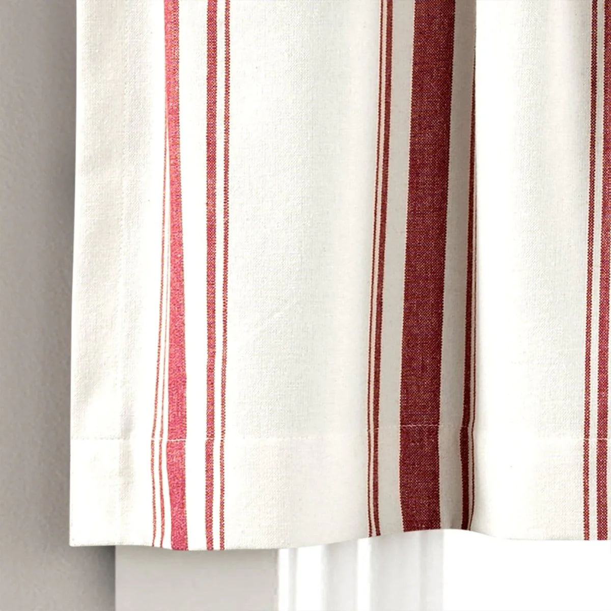 Farmhouse Stripe Yarn Dyed Recycled Cotton Blend Valance - Image 15
