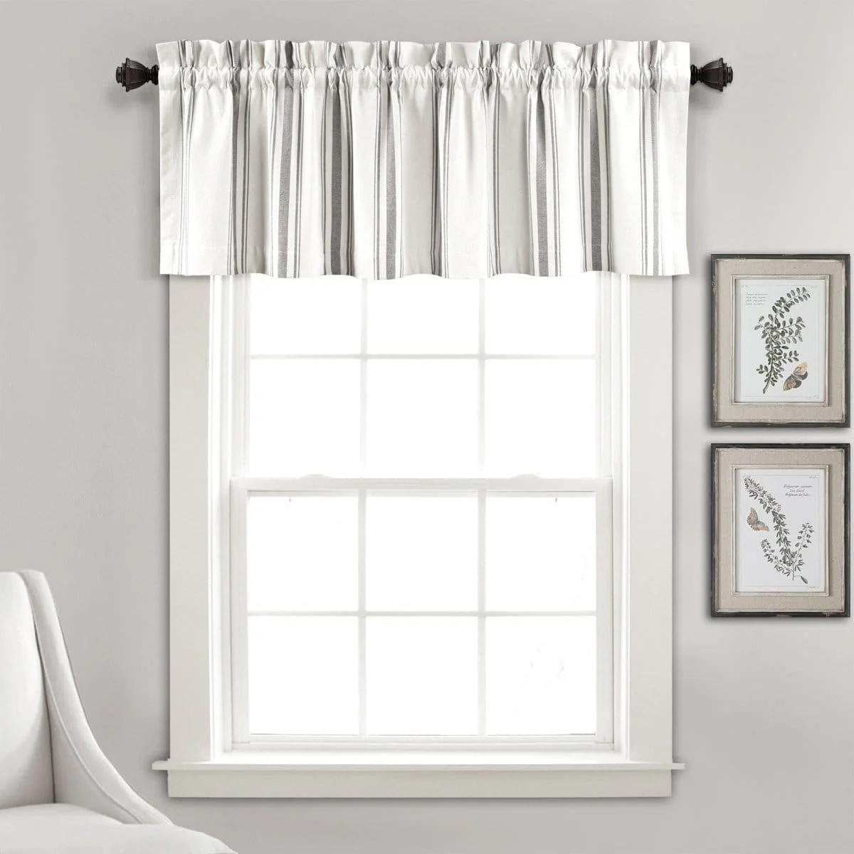 Farmhouse Stripe Yarn Dyed Recycled Cotton Blend Valance - Image 3