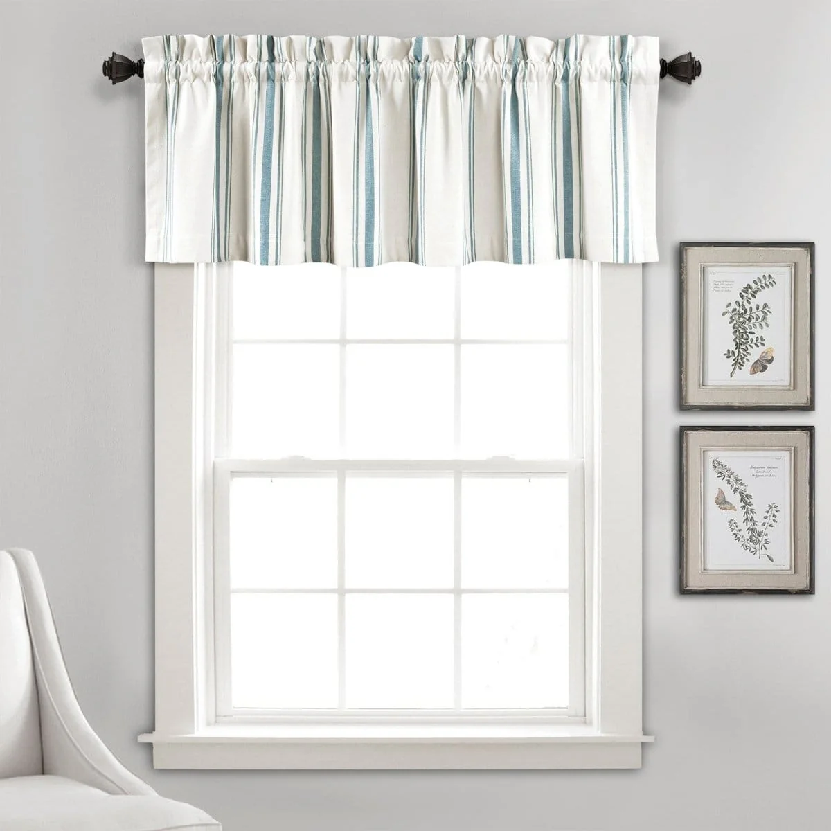 Farmhouse Stripe Yarn Dyed Recycled Cotton Blend Valance - Image 4