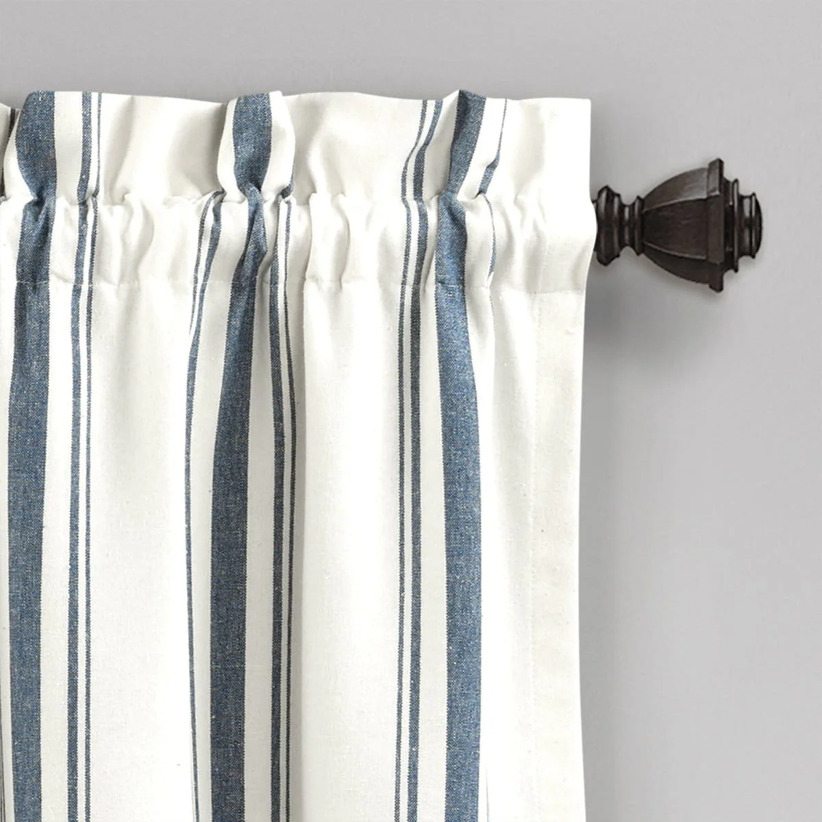 Farmhouse Stripe Yarn Dyed Recycled Cotton Blend Valance - Image 5