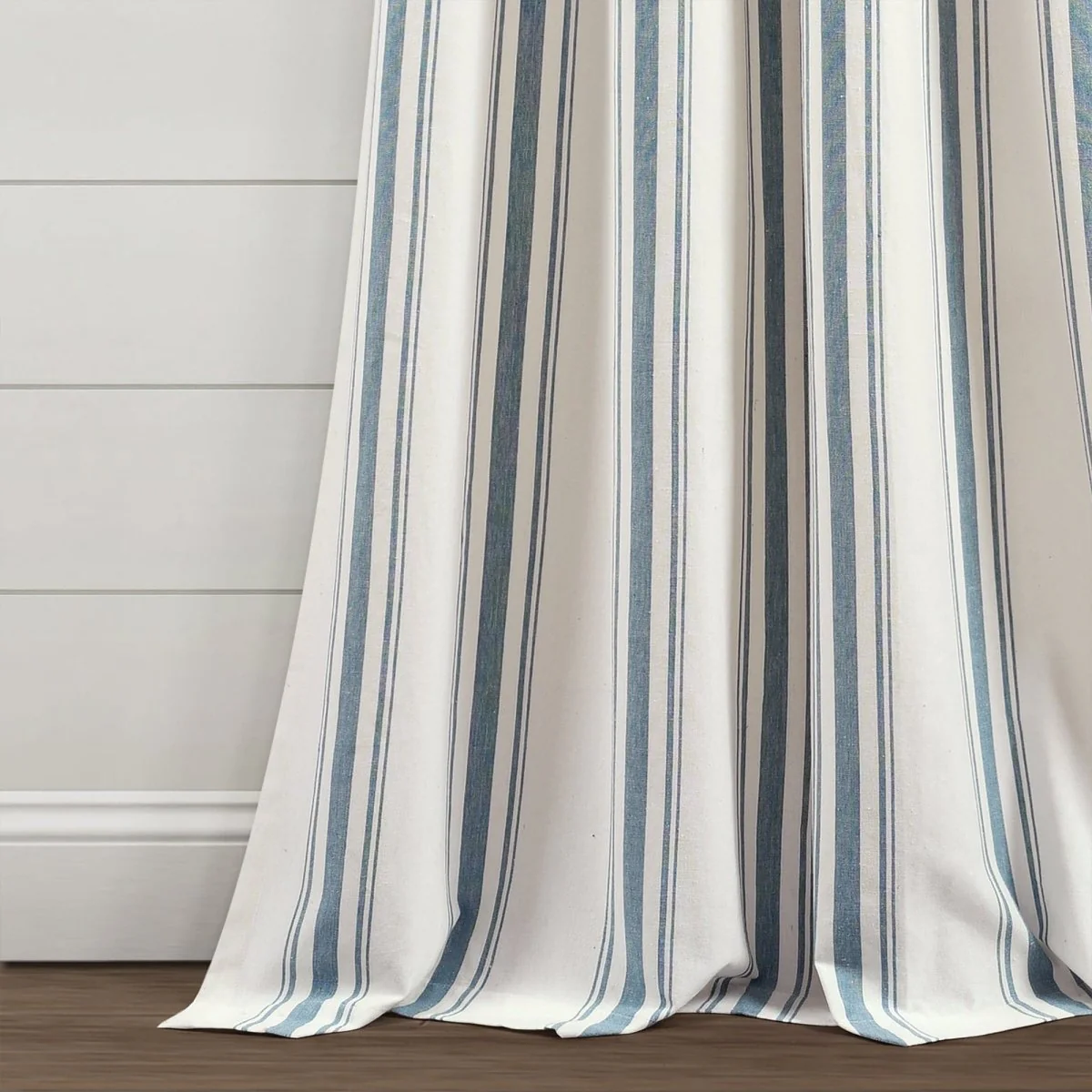 Farmhouse Stripe Yarn Dyed Recycled Cotton Blend Window Curtain Panel Set - Image 16