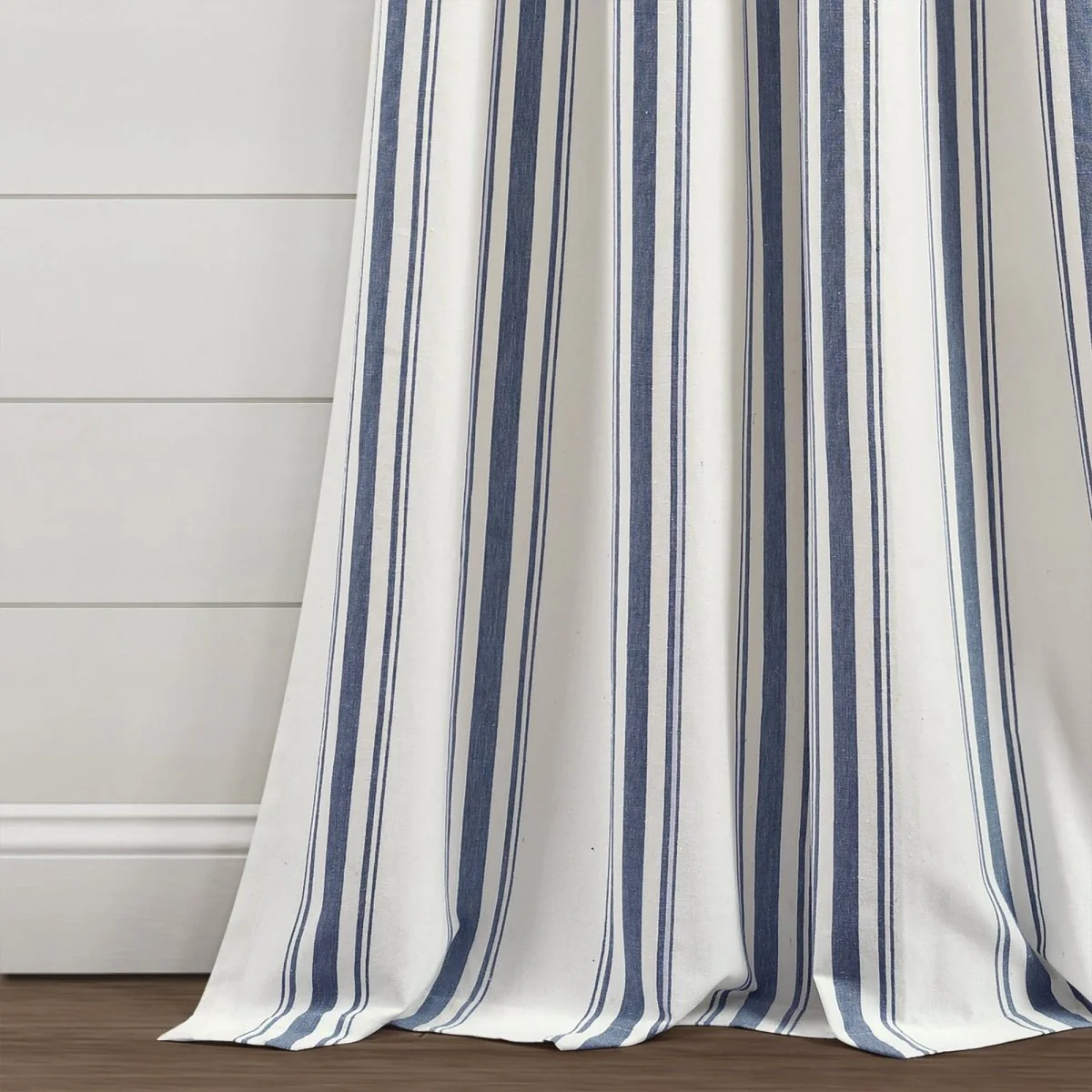 Farmhouse Stripe Yarn Dyed Recycled Cotton Blend Window Curtain Panel Set - Image 18