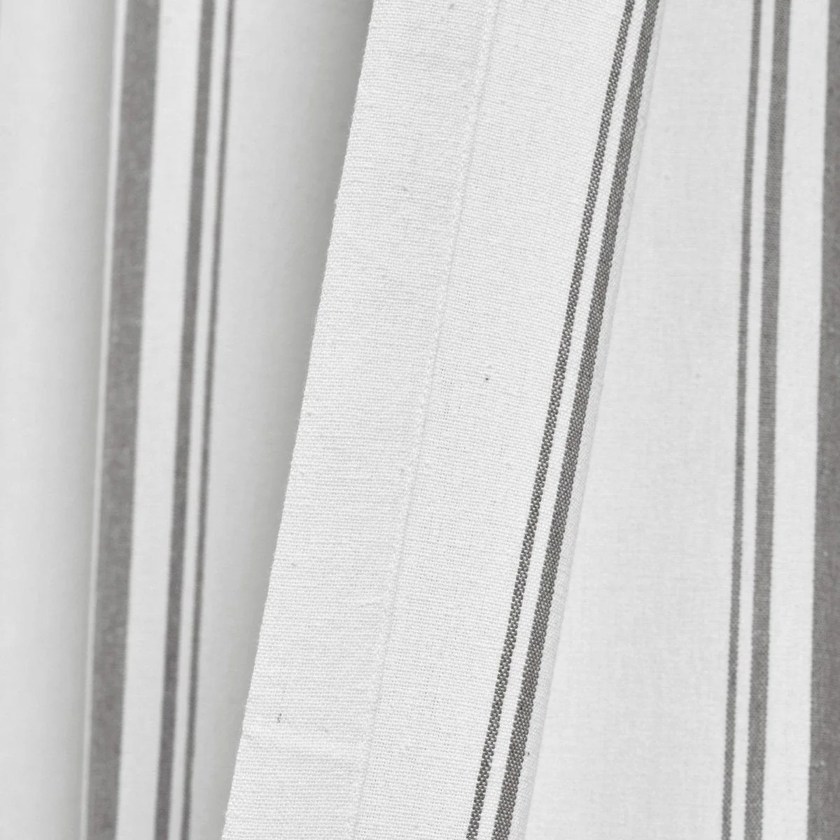 Farmhouse Stripe Yarn Dyed Recycled Cotton Blend Window Curtain Panel Set - Image 25