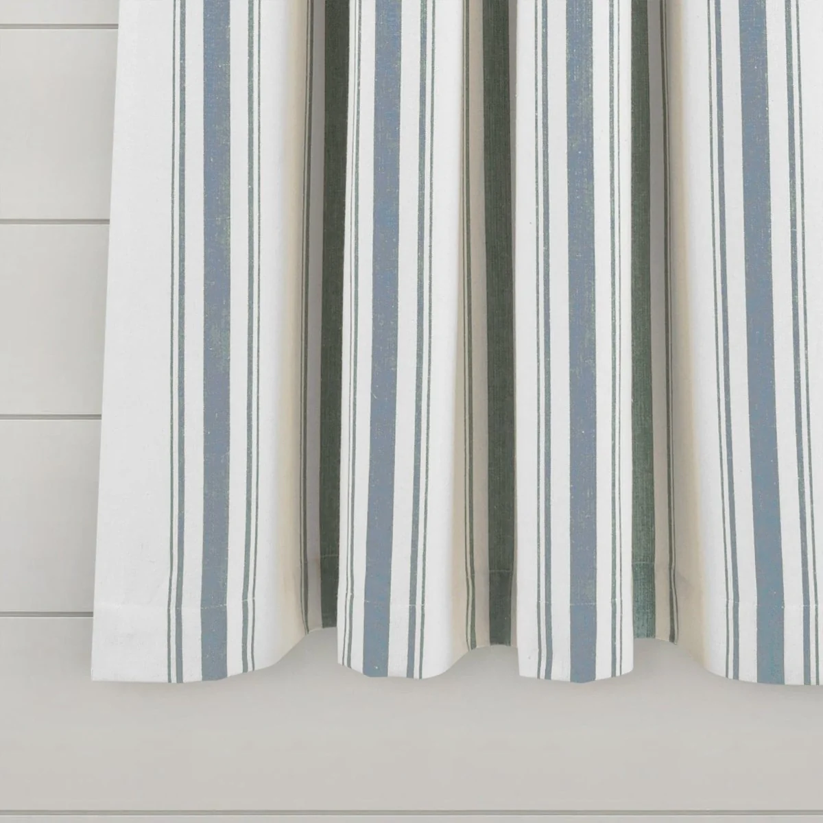 Farmhouse Stripe Yarn Dyed Recycled Cotton Blend Window Curtain Panel Set - Image 30